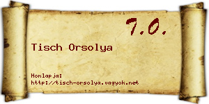 Tisch Orsolya névjegykártya